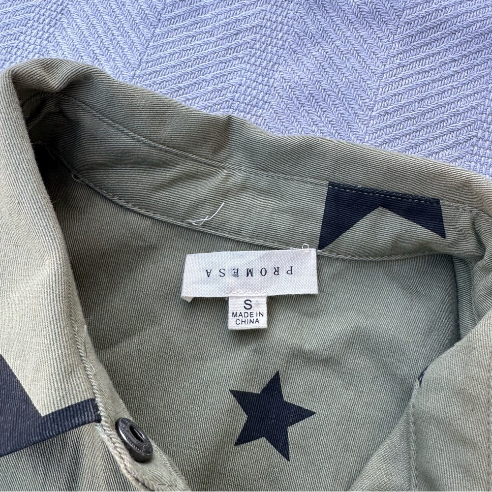 Promesa star button up military shirt jacket - Picture 8 of 9